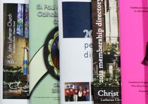 A selection of printed community directories